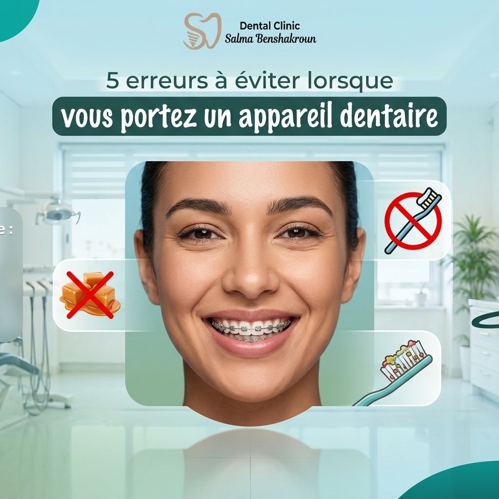 5 erreurs à éviter lorsque vous portez un appareil dentaire