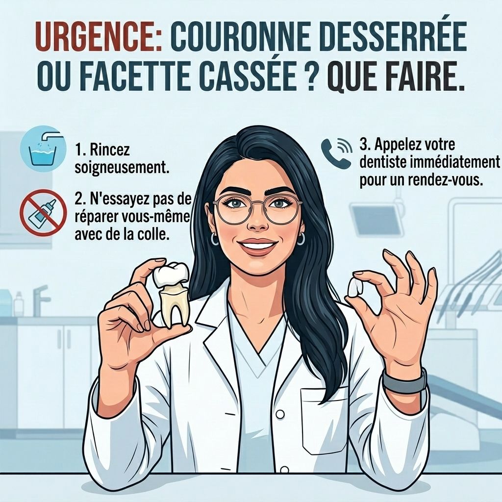 Couronne ou facette cassée : que faire en urgence ?